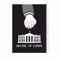 دفتر یادداشت 80 برگ مدل house of cards کد 608