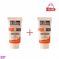 کرم ضد آفتاب فاقد چربی الارو (Ellaro) مدل foundation effect با spf 30 رنگ بژ روشن حجم 40 میلی‌‌لیتر مجموعه 2 عددی