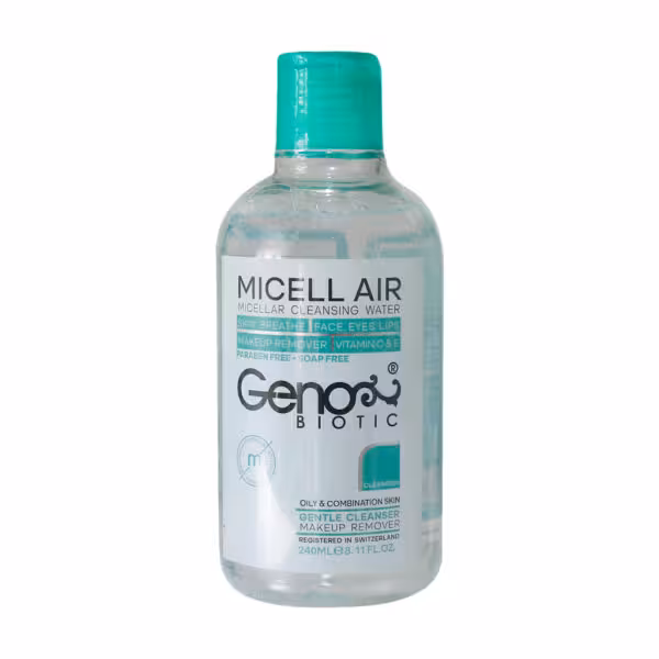 محلول پاک کننده آرایش پوست چرب و مختلط ژنوبایوتیکGenobiotic Micellar Cleansing Water For Oily Skin