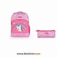 ست کوله پشتی سایز 30 و جامدادی مدل Rainbow برند گابل Gabol