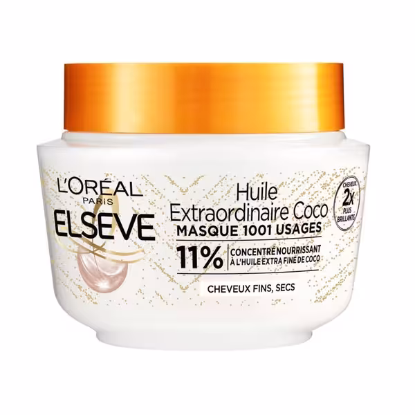 ماسک مو داخل حمام کاسه ای لورال لورآل حاوی روغن نارگیل تولید فرانسه حجم 310 میل