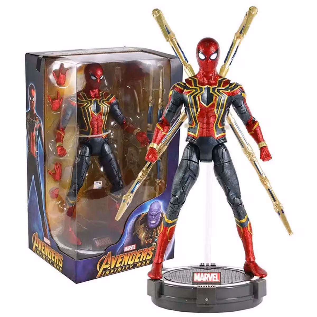 اکشن فیگور آیرون اسپایدرمن مارول Iron Spider Man برند Zd toys ارتفاع 34 سانتی متر