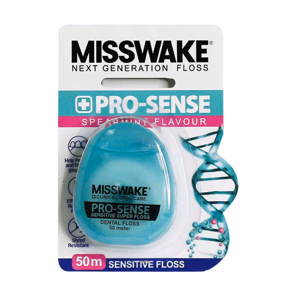 نخ دندان پرو سنس میسویک 50 متر | Misswake Pro-sense Sensitive Super Floss