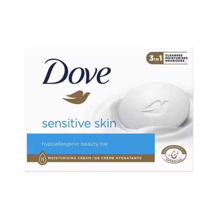 صابون کرمی هلندی داو Dove Sensitive Skin مناسب پوست حساس 90 گرم