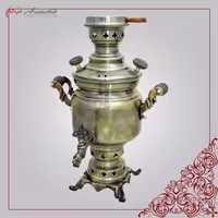 سماور ذغالی طرح ارکیده ظرفیت 3 لیتری