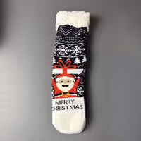 پاپوش ساقدار کف استپ دار طرح کریسمس