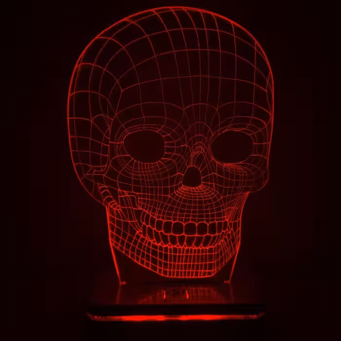 چراغ خواب طرح جمجمه مدل هفت رنگ سان لیزر 