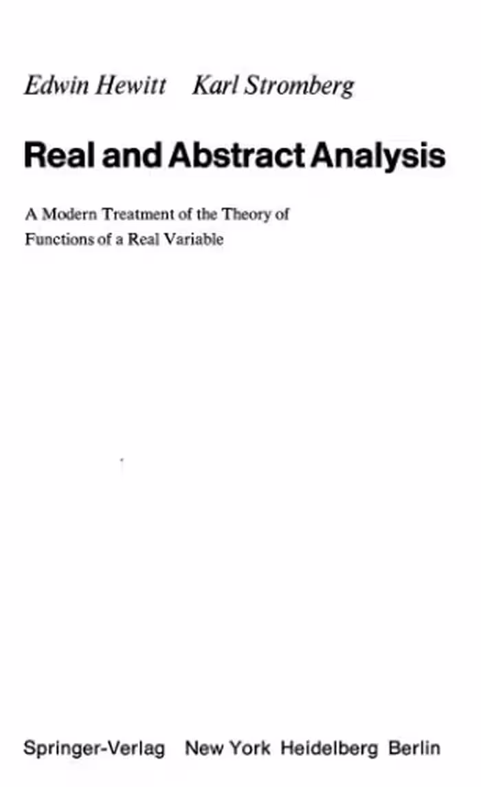 خرید و دانلود نسخه کامل کتاب Real and abstract analysis