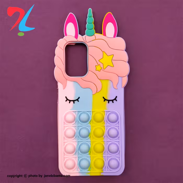 کاور طرح پاپتی تک شاخ یونیکورن مناسب برای گوشی موبایل سامسونگ Galaxy A52