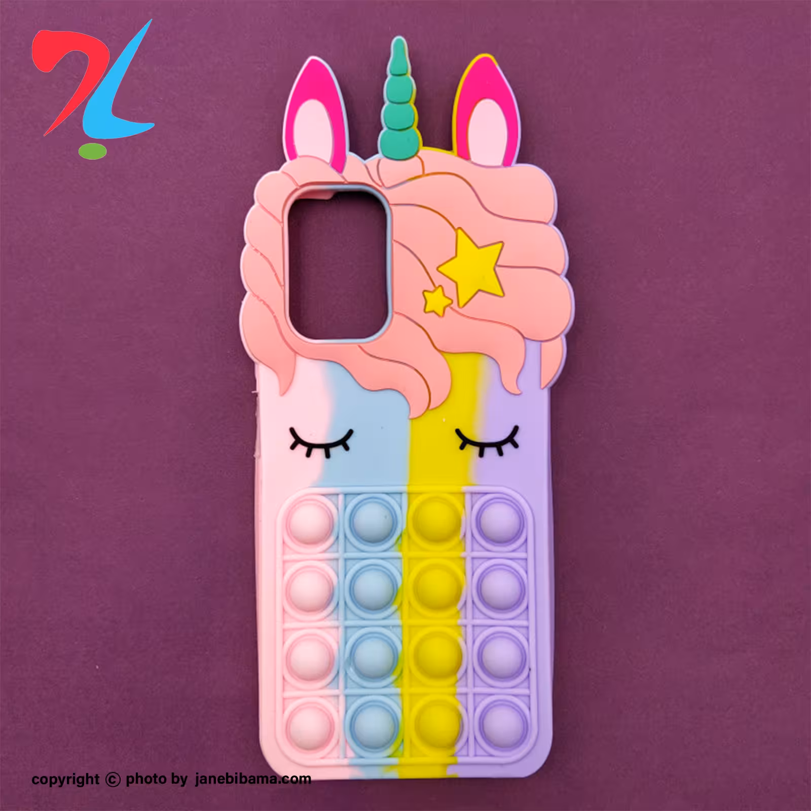 کاور طرح پاپتی تک شاخ یونیکورن مناسب برای گوشی موبایل سامسونگ Galaxy A52