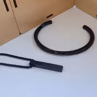 ست دستبند و گردنبند مشکی پسرانه استیل