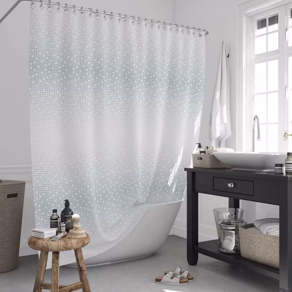 پرده حمام دلفین مدل jack-1079 سایز 180×200 سانتی متر