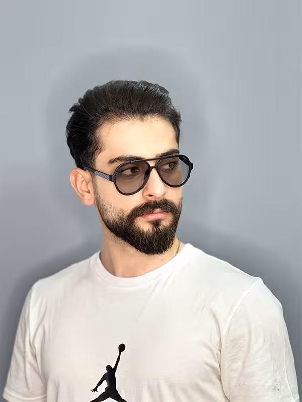 عينک آفتابی اورجينال مردانه مشکی برند ری بن خلبانی uv400 اورجینال