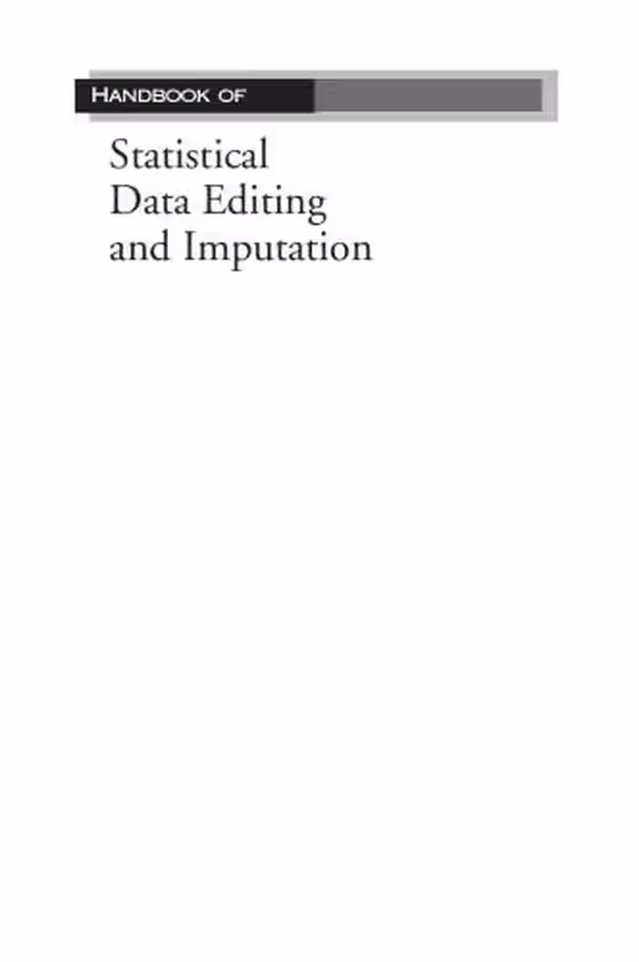 خرید و دانلود نسخه کامل کتاب Handbook of Statistical Data Editing and Imputation