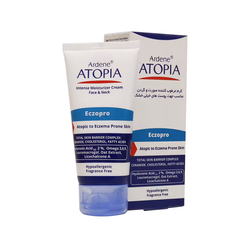 کرم مرطوب کننده صورت و گردن آتوپیا آردن مناسب پوست خیلی خشک 50 میلی لیتر