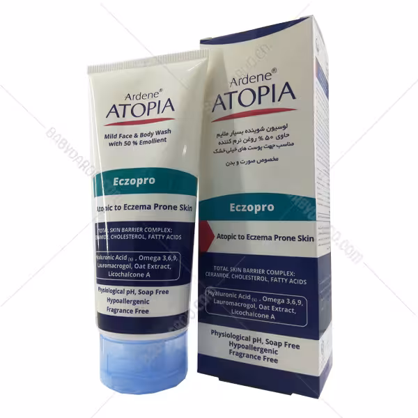 لوسیون شوینده حاوی 50% روغن نرم کننده صورت و بدن آتوپیا