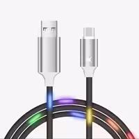 کابل تبدیل USB به USB-C اکسپلور مدل XP-LEDC طول 1 متر دارای رقص نور