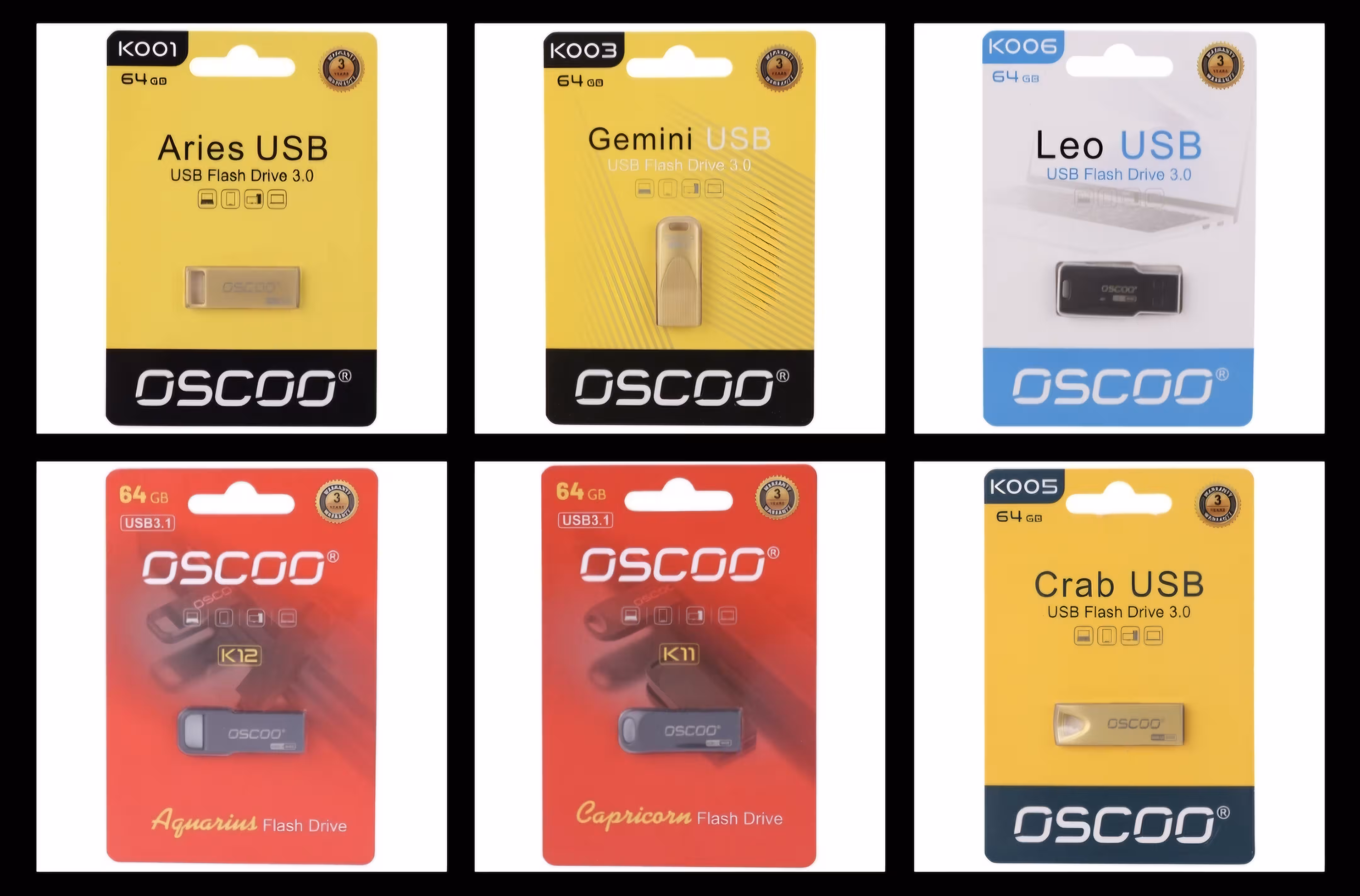 فلش 64 گیگ اسکوو OSCOO  جور رندوم