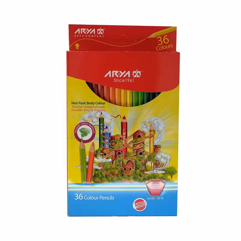 مداد رنگی 36 رنگ آریا مدل 3018 | چاوه