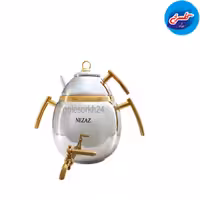 کتری قوری شیردار نزاز دسته طلایی 4033