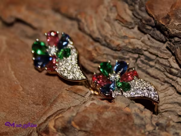 گوشواره استیل نگین دار ژوپینگ کد G5037