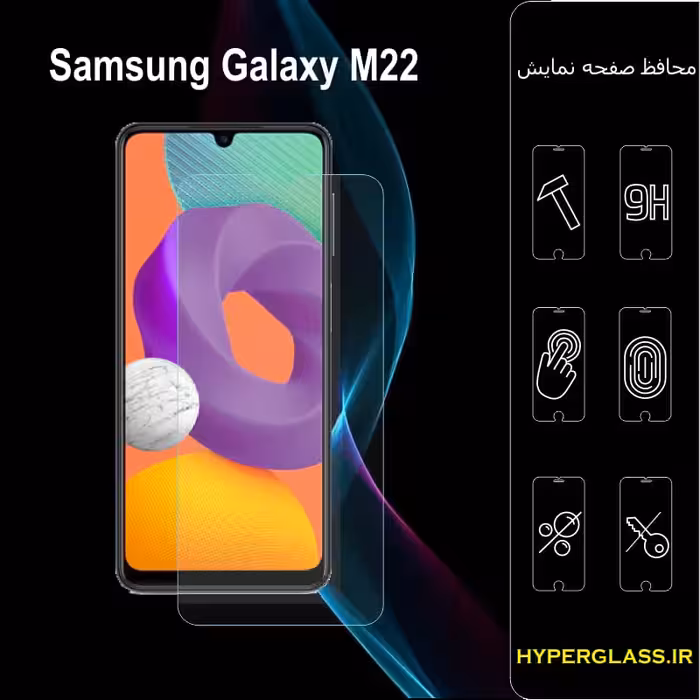 گلس محافظ صفحه نمایش نانو بلک اورجینال گوشی سامسونگ Samsung M22