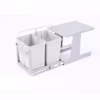 سطل زباله دو مخزنه متوسط ریل کف (46 لیتری) – وندا/Vanda