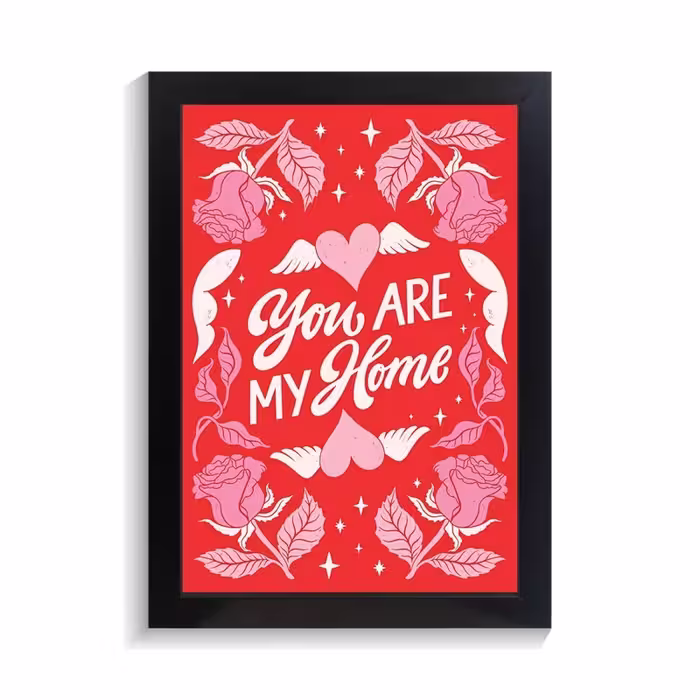 تابلو دکوراتیو عاشقانه، طرح "you are my home"، کد PF-27072
