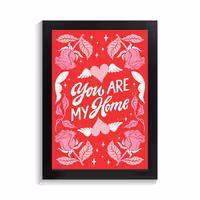 تابلو دکوراتیو عاشقانه، طرح "you are my home"، کد PF-27072