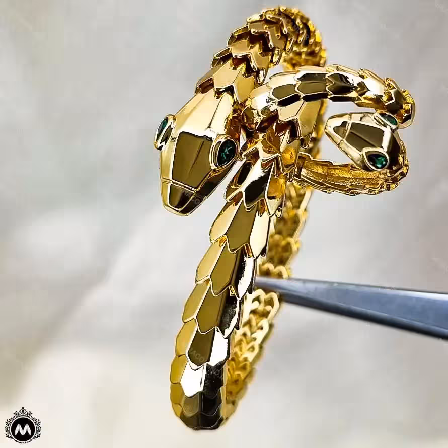 ست دستبند و انگشتر بولگاری طلایی 5228