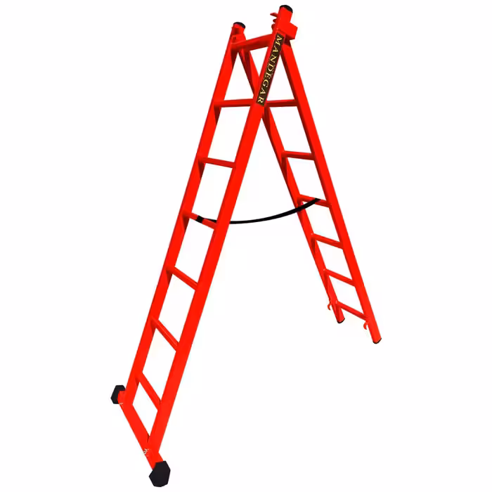 نردبان 14 پله ماندگار مدل صدف به همراه پایه تعادل | کالا مکس