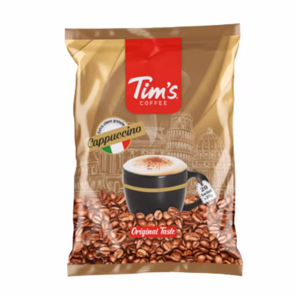 قهوه فوری کاپوچینو تیمز 20 عددی (500 گرم) Tims
