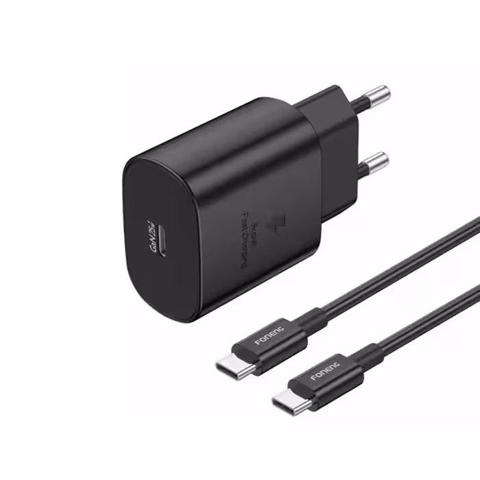 شارژر دیواری 25 وات فوننگ مدل A55 SUPERFAST EU به همراه کابل تبدیل USB-C | کالا مکس