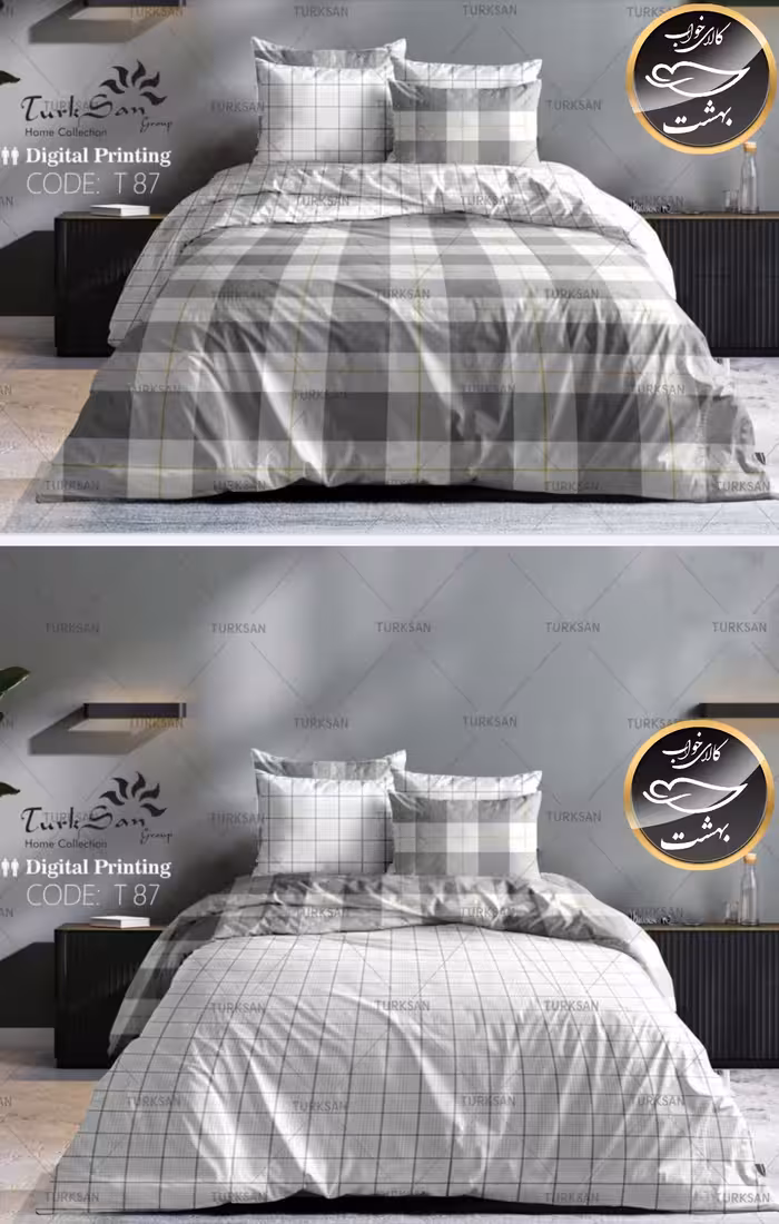 روتختی دورو طرح دار دونفره شش تکه برند ترکسان کد T87