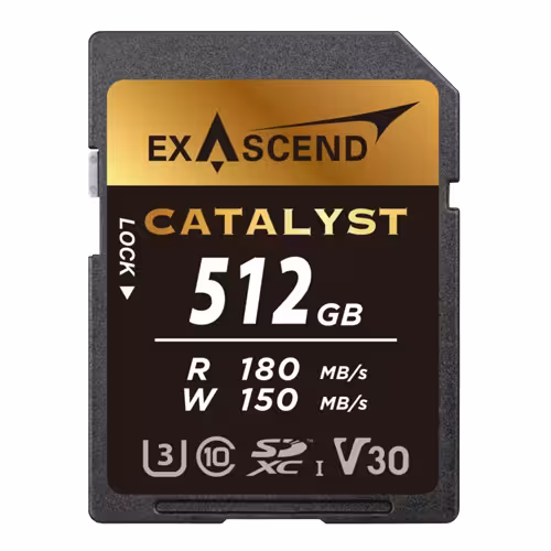 کارت حافظه SD اکساسند Exascend Catalyst UHS-I SDXC 512GB 180MB/S Memory Card V30