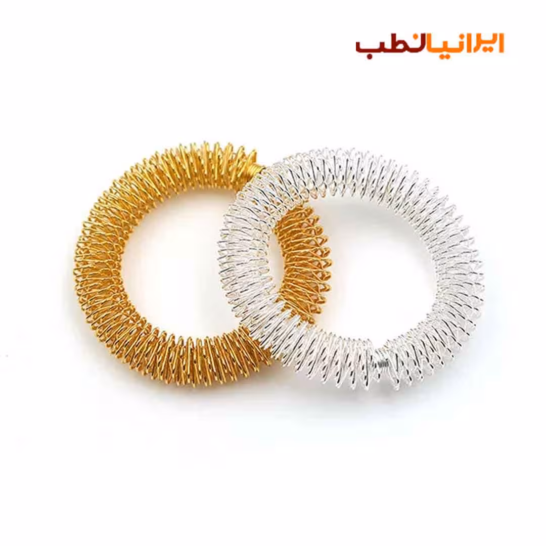 رینگ ماساژ مچ طلایی و نقره ای