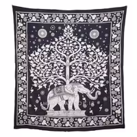 بکدراپ تپستری هندی طرح درخت زندگی (روتختی دو نفره) کد 118