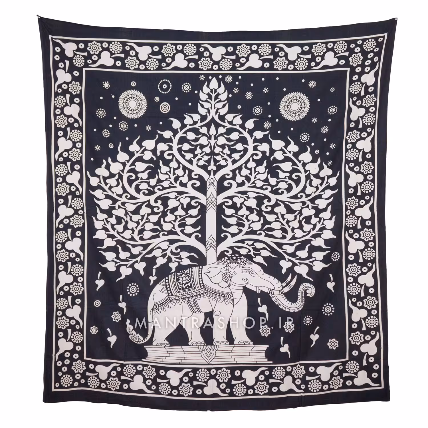 بکدراپ تپستری هندی طرح درخت زندگی (روتختی دو نفره) کد 118