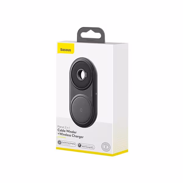 شارژر وایرلس 2 تایی باسئوس به همراه آداپتور شارژ مدل WXPL-B01