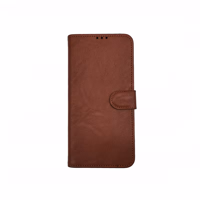 قاب گوشی سامسونگ Samsung A06 کیف کتابی چرم مگنتی جاکارتی دار جگری