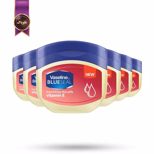 6 عدد ژل وازلین بلو سیل Vaseline Blue Seal مدل ویتامین E و تغذیه‌کننده پوست Nourishing Skin Vitamin E حجم 100 میلی لیتر (اورجینال)