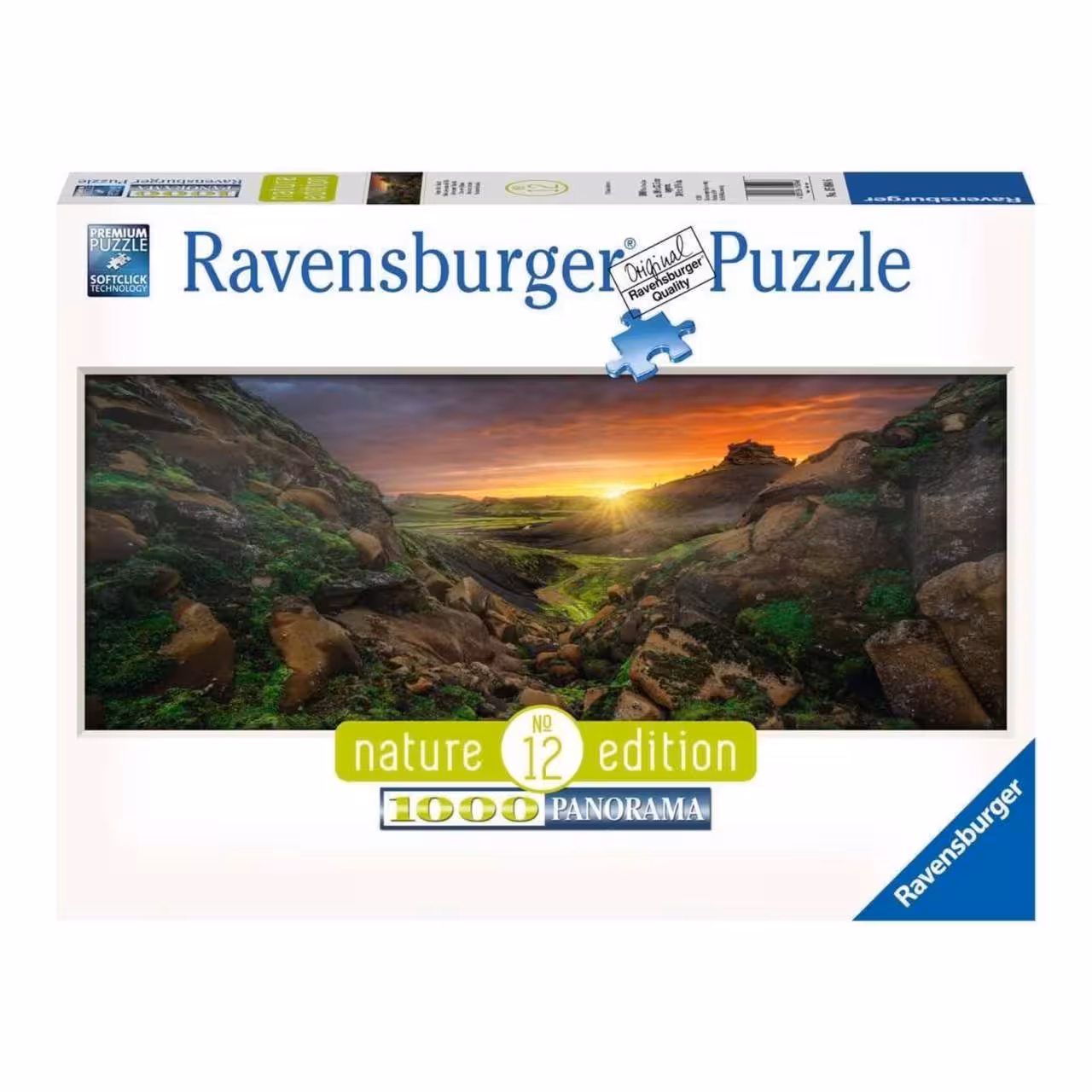 پازل 1000 قطعه پانوراما Ravensburger طرح خورشید بر فراز ایسلند
