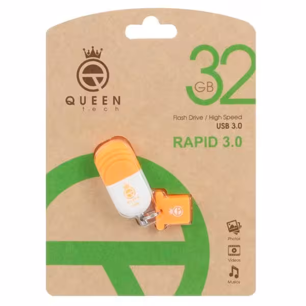 فلش مموری کوئین تک مدل RAPID USB 3.0 ظرفیت 32 گیگابایت