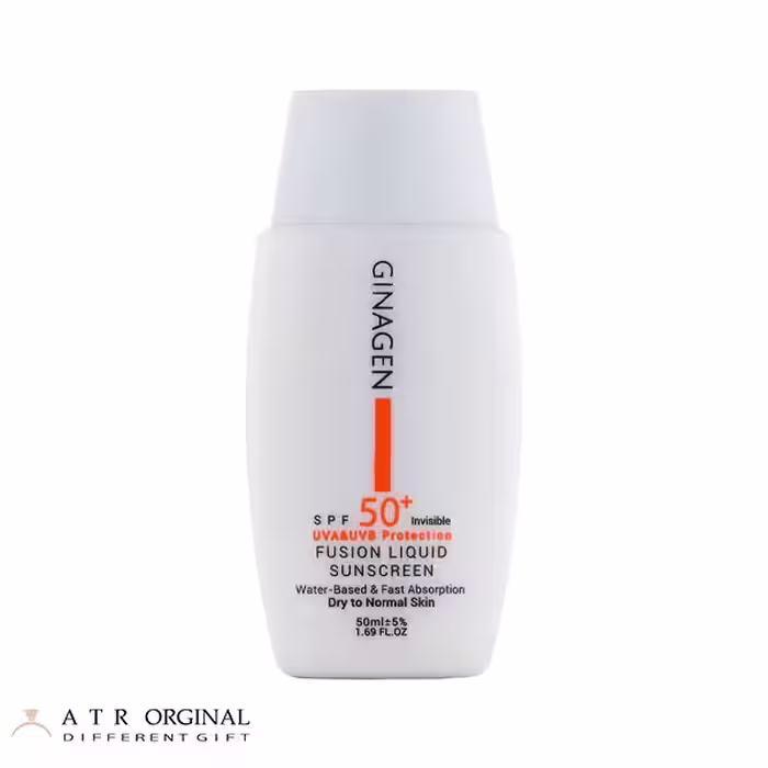 کرم ضد آفتاب بی رنگ ژیناژن مدل Fusion Liquid مناسب پوست خشک و نرمال