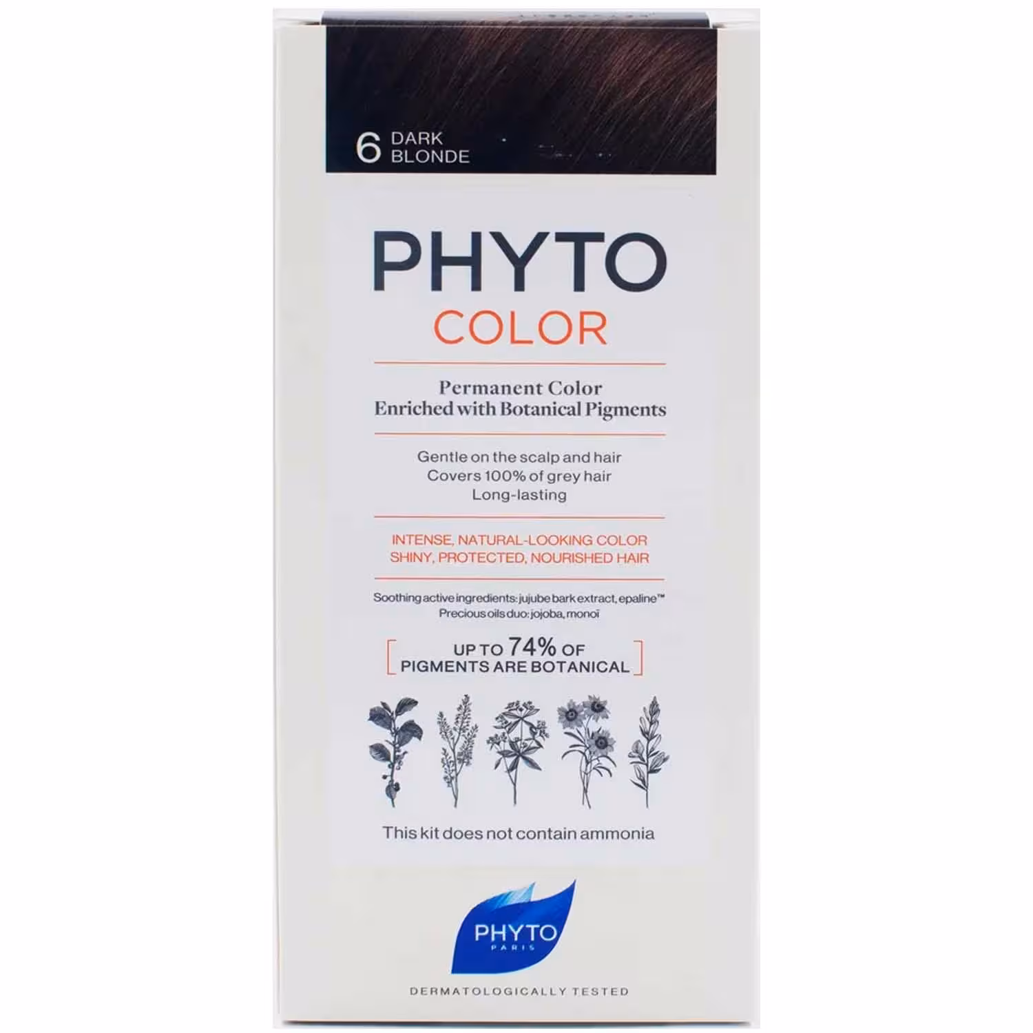 کیت رنگ مو فیتو مدل Ammonia Free شماره 6 بلوند تیره حجم 112 میل