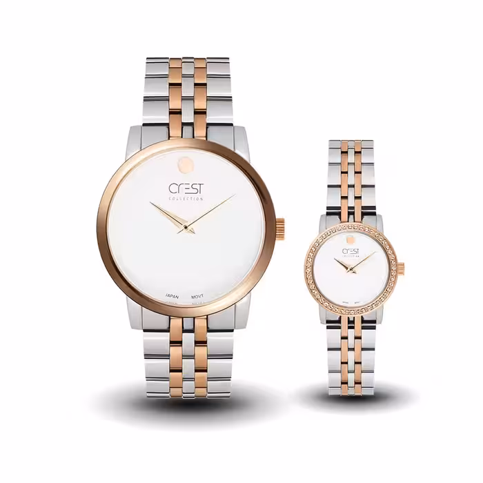 ست ساعت مچی زنانه و مردانه کرست مدل 6026-5 (اورجینال)