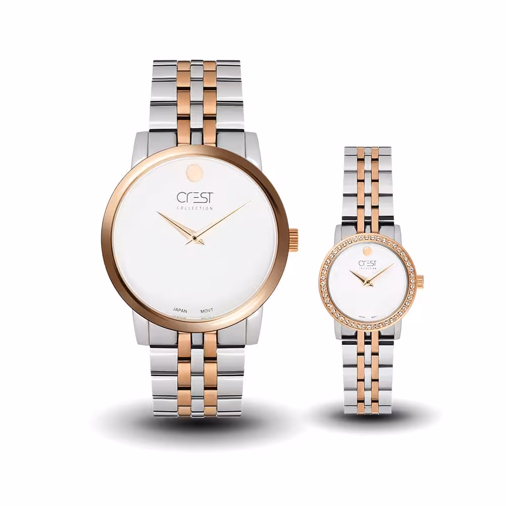 ست ساعت مچی زنانه و مردانه کرست مدل 6026-5 (اورجینال)