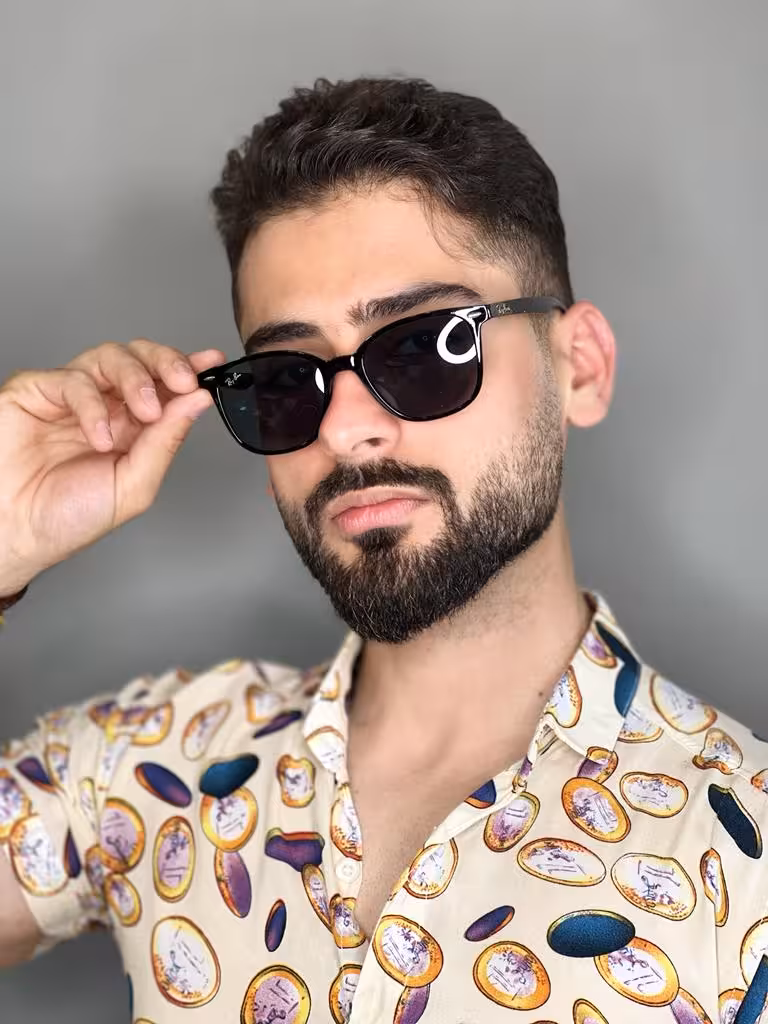 عینک ری بن ویفری دکمه دار پروانه ای اورجینال