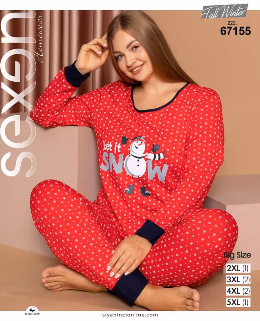 ست بلوز و شلوار راحتی زنانه سایز بزرگ ترک 67155