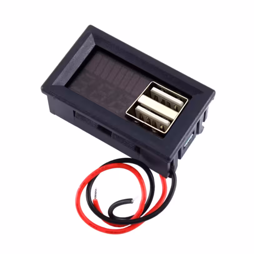 ماژول نمایشگر سطح شارژ باطری 12ولت با دو خروجی یو اس بی